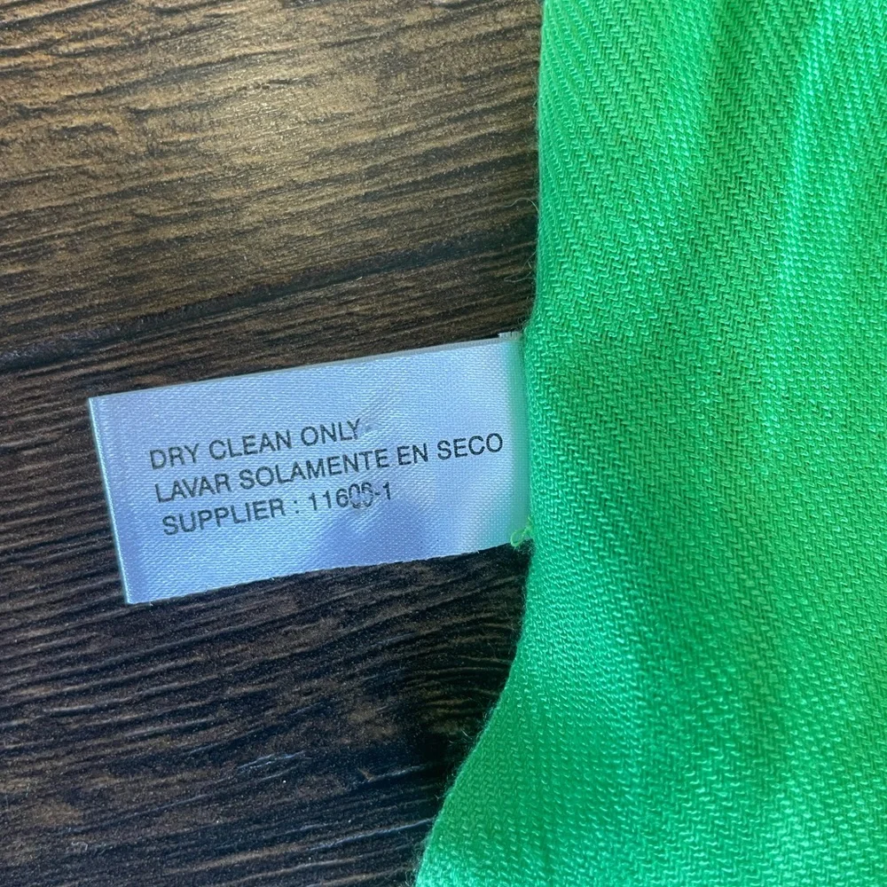 Vibrant Green Scarf with Fringe, Versatile, fresh and cute
